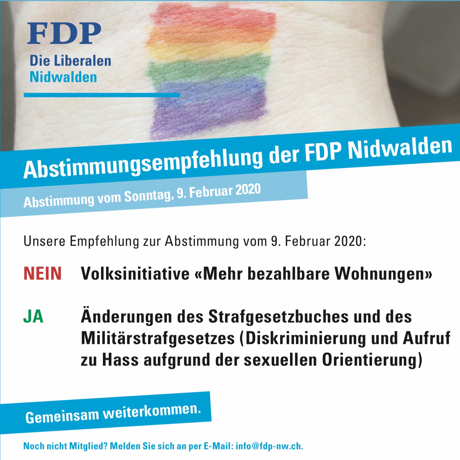 Abstimmungsempfehlung 9. Febr 2020